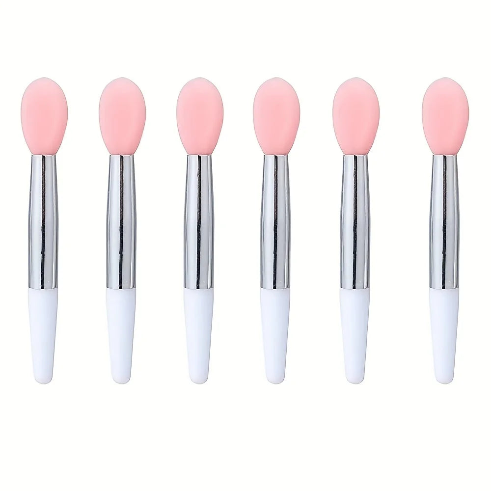 6 New Lip Mask Brush Beauty Tools, Portable Silicone Lip Brush with Lip Mask Application Cover