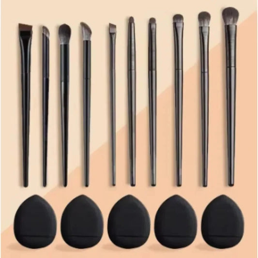 10PCS Hypoallergenic Eye Brush Set - Precision Eyeliner & Smudge-Proof Brushes, Micro-Fine Tip for Cut Crease (Salon & Home)