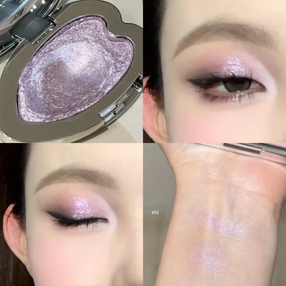 Gloss Metallic Eyeshadow Palette Punk Smoky Green Blue Eyeshadow Mashed Potato Waterproof Shimmer Lying Silkworm