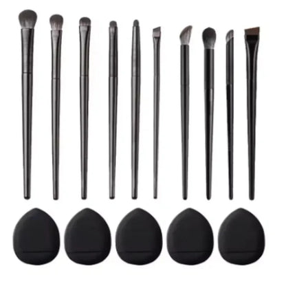 10PCS Hypoallergenic Eye Brush Set - Precision Eyeliner & Smudge-Proof Brushes, Micro-Fine Tip for Cut Crease (Salon & Home)