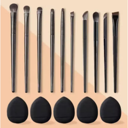 10PCS Hypoallergenic Eye Brush Set - Precision Eyeliner & Smudge-Proof Brushes, Micro-Fine Tip for Cut Crease (Salon & Home)