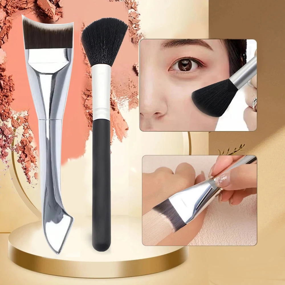 Upgraded Crescent Design Foundation Makeup Brush Ultra-thin Smooth Application Liquid Mask Spatula Makeup Brushes Beauty Tools