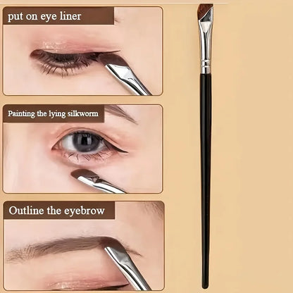 5pcs Eyeliner Brush Set, with Tilted Fine Blade, Suitable for Precise Application - Suitable for All Skin Types.