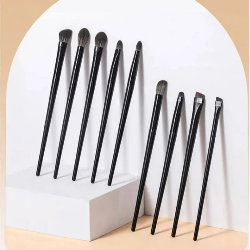 10PCS Hypoallergenic Eye Brush Set - Precision Eyeliner & Smudge-Proof Brushes, Micro-Fine Tip for Cut Crease (Salon & Home)